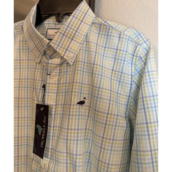 PROPERLY TIED Boys Size Medium (10/12) Plaid Sport shirt , Bamboo Blend NWT $60 - Picture 4 of 9